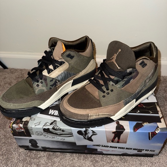 Nike Jordan Mens Air Jordan 3 DO1830 200 Patchwork Camo size 7.5 - Picture 5 of 10